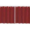 VIDAXL - Rideaux en voile avec œillets 2 pcs rouge bordeaux