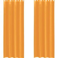 VIDAXL - Rideaux en voile avec œillets 2 pcs orange 140x300 cm