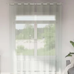 VIDAXL - Rideaux en voile avec œillets 2 pcs gris clair 140x300 cm