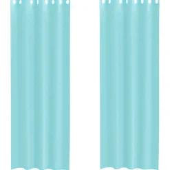 VIDAXL - Rideaux en voile avec œillets 2 pcs turquoise