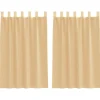 VIDAXL - Rideaux en voile avec passe-tringles 2 pcs sable