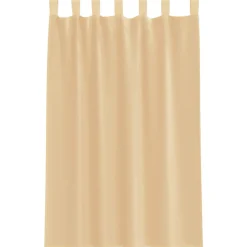 VIDAXL - Rideaux en voile avec passe-tringles 2 pcs sable