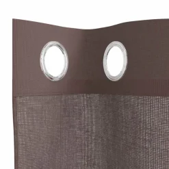 VIDAXL - Rideaux en voile avec œillets 2 pcs marron 140x175 cm
