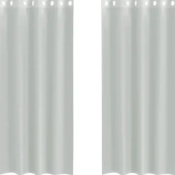 VIDAXL - Rideaux en voile avec œillets 2 pcs gris clair 140x245 cm