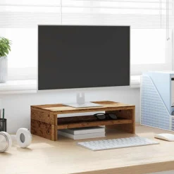 VIDAXL - Support de moniteur vieux bois 42 x 24 x 13cm bois d'ingénierie