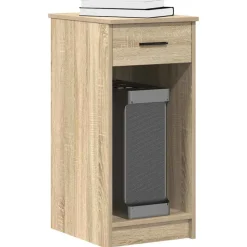 VIDAXL - Support de tour d'ordinateur et tiroir chêne sonoma 35x45x77 cm