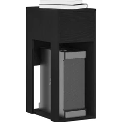 VIDAXL - Support de tour d'ordinateur avec tiroir noir 30x44x74 cm