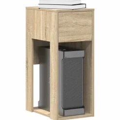 VIDAXL - Support de tour d'ordinateur et tiroir chêne sonoma 30x44x74 cm