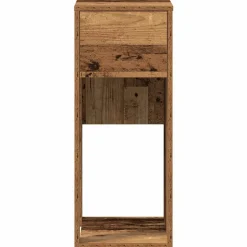 VIDAXL - Support de tour d'ordinateur avec tiroir vieux bois 30x44x74 cm