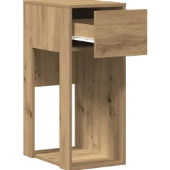 VIDAXL - Support de tour d'ordinateur tiroir chêne artisanal 30x44x74 cm