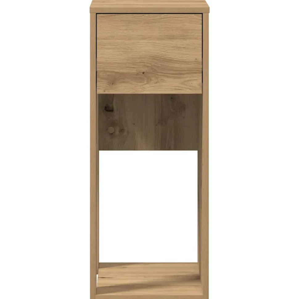 VIDAXL - Support de tour d'ordinateur tiroir chêne artisanal 30x44x74 cm