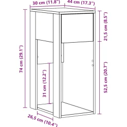VIDAXL - Support de tour d'ordinateur avec tiroir blanc 30x44x74 cm