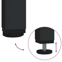 VIDAXL - Support d'imprimante 2 niveaux noir 40x20x40 cm