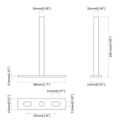 VIDAXL - Supports d'étagères flottantes 12pcs invisible acier au carbone