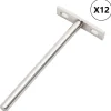 VIDAXL - Supports d'étagères flottantes 12pcs invisible acier au carbone