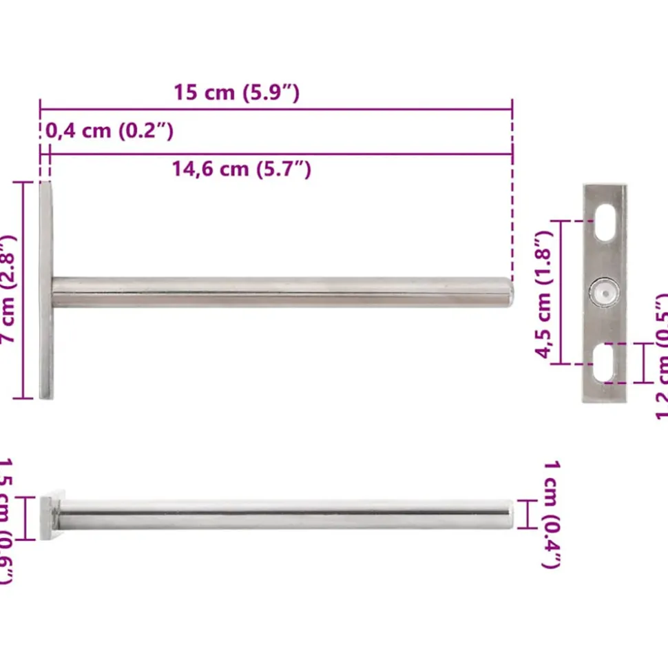 VIDAXL - Supports d'étagères flottantes 12pcs invisible acier au carbone