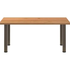 VIDAXL - Table à manger marron clair bois de chêne massif rectangulaire