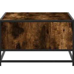VIDAXL - Table basse chêne fumé 90x57x35 cm bois d'ingénierie et métal