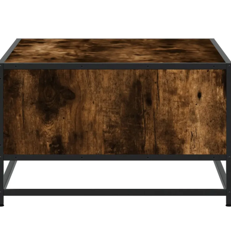 VIDAXL - Table basse chêne fumé 90x57x35 cm bois d'ingénierie et métal