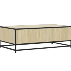 VIDAXL - Table basse chêne sonoma 100x57x35cm bois d'ingénierie et métal