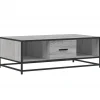 VIDAXL - Table basse sonoma gris 100x57x35 cm bois d'ingénierie et métal