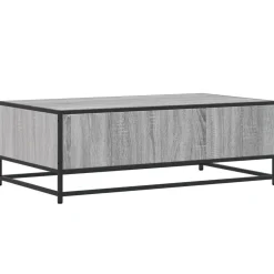VIDAXL - Table basse sonoma gris 100x57x35 cm bois d'ingénierie et métal