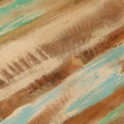 VIDAXL - Table basse ø50x35 cm bois de récupération massif et acier