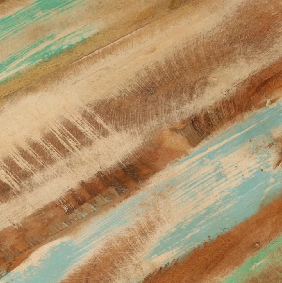 VIDAXL - Table basse ø50x35 cm bois de récupération massif et acier