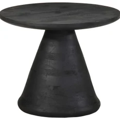 VIDAXL - Table d'appoint noir ø50x40 cm bois de manguier massif