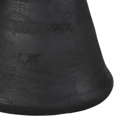 VIDAXL - Table d'appoint noir ø50x40 cm bois de manguier massif