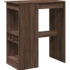 VIDAXL - Table de bar avec étagères chêne marron bois d'ingénierie
