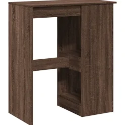 VIDAXL - Table de bar avec étagères chêne marron bois d'ingénierie