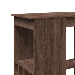 VIDAXL - Table de bar avec étagères chêne marron bois d'ingénierie