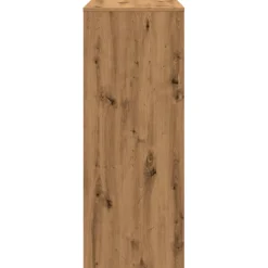 VIDAXL - Table de bar avec étagères chêne artisanal bois d'ingénierie