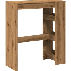 VIDAXL - Table de bar avec étagères chêne artisanal bois d'ingénierie
