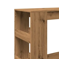VIDAXL - Table de bar avec étagères chêne artisanal bois d'ingénierie