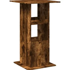 VIDAXL - Table de bar avec rangement chêne fumé bois d’ingénierie