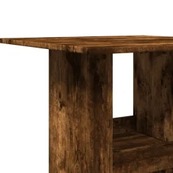 VIDAXL - Table de bar avec rangement chêne fumé bois d’ingénierie