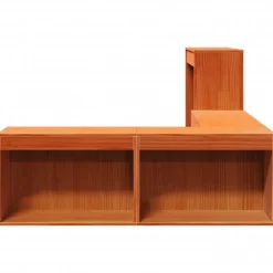 VIDAXL - Table de chevet avec bureau cire marron bois de pin massif