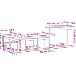 VIDAXL - Table de chevet avec bureau cire marron bois de pin massif