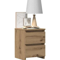 VIDAXL - Table de chevet chêne artisanal 30x30x40 cm bois d'ingénierie