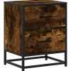 VIDAXL - Table de chevet chêne fumé 40x31x50 cm bois d'ingénierie
