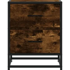 VIDAXL - Table de chevet chêne fumé 40x31x50 cm bois d'ingénierie