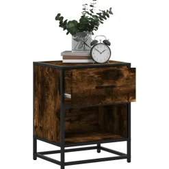 VIDAXL - Table de chevet chêne fumé 40x31x50 cm bois d'ingénierie