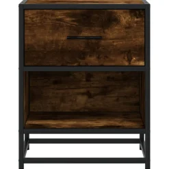 VIDAXL - Table de chevet chêne fumé 40x31x50 cm bois d'ingénierie