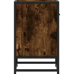 VIDAXL - Table de chevet chêne fumé 40x31x50 cm bois d'ingénierie