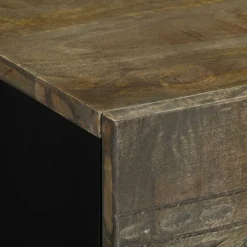 VIDAXL - Table de chevet gris clair 50x33x60 cm bois de manguier massif