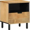VIDAXL - Table de chevet marron 40x33x46 cm bois de manguier solide