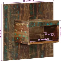 VIDAXL - Table de chevet multicolore 50x27x50 cm bois de récupération