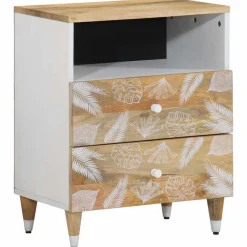 VIDAXL - Table de chevet 50x33x60 cm bois de manguier massif